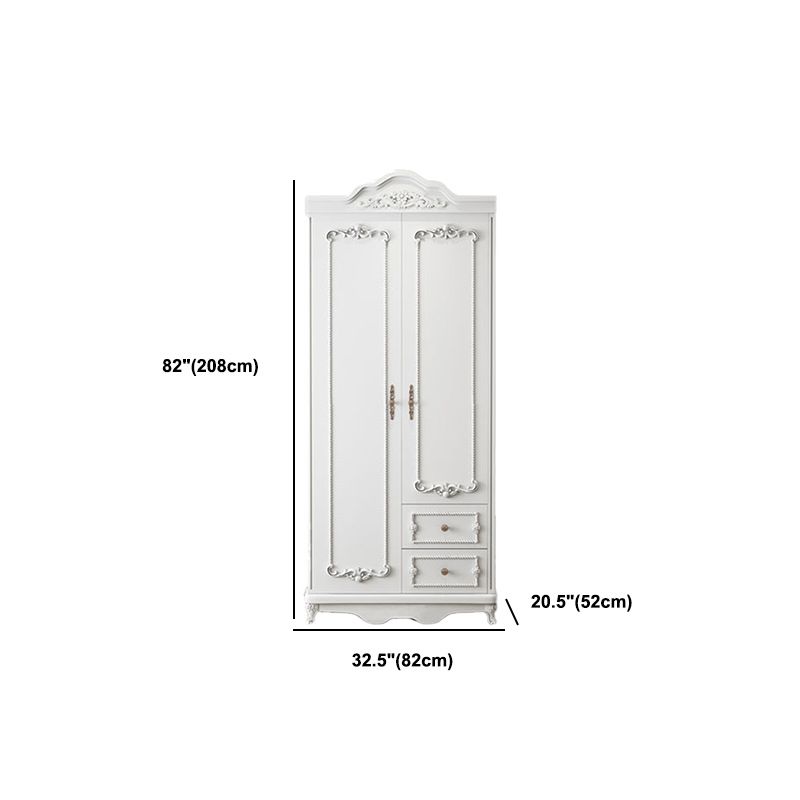 Bedroom Hinged Door Storage Cabinet Manufactured Wood French Country Cabinet with Drawers