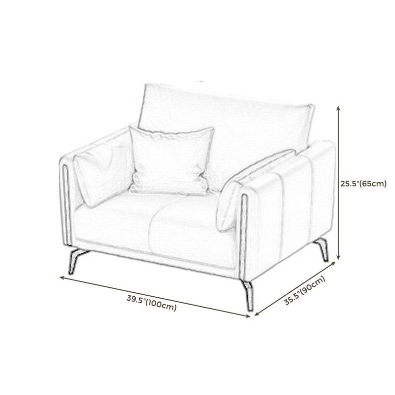Setfee de manchas grises Settee Sofá de brazo cuadrado