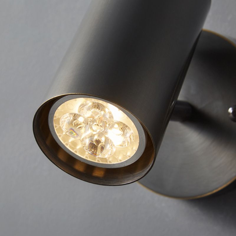 1-Light Cylinder Wall Sconce Lighting Modern Metal Wall Sconces