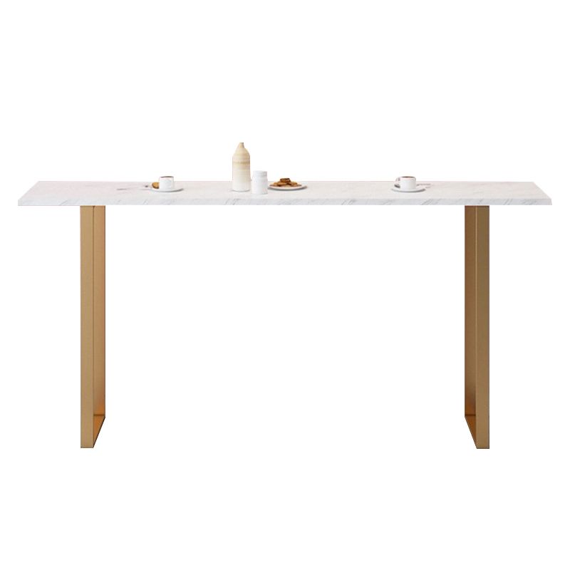 Glam Pub Table Rectangle Bar Height Bar Table for Cafe and Breakroom