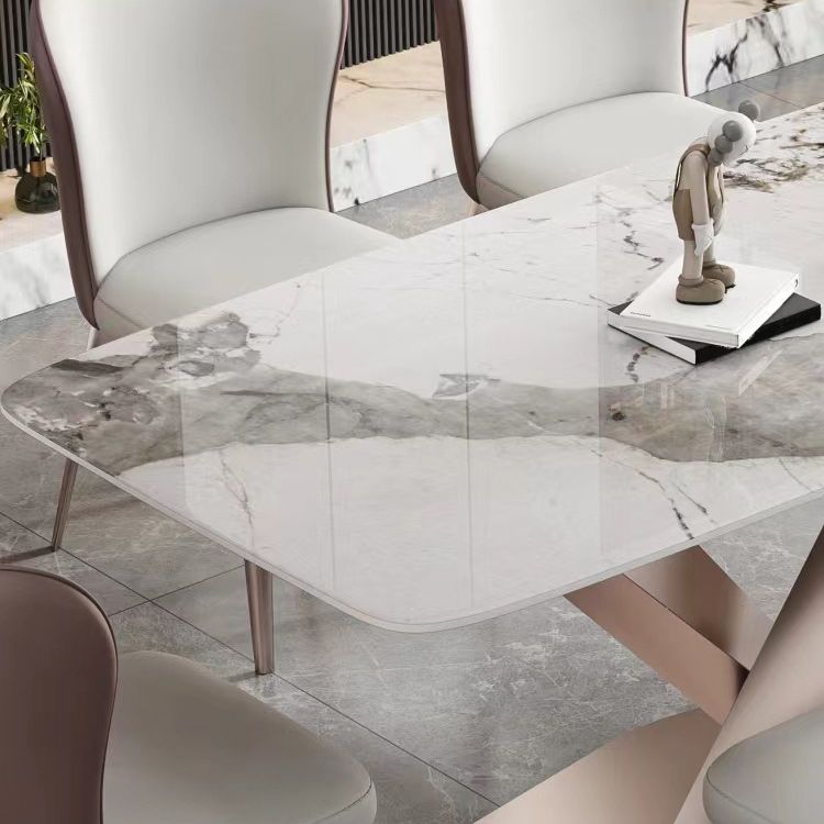1/4/5/7 Pieces Sintered Stone Dining Table Set Dining Room Chair and Table Set