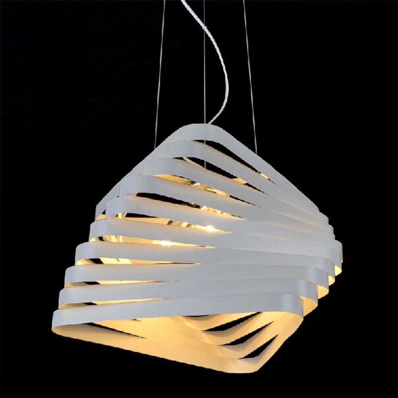 1 bulbe Laser Coupage d'éclairage suspendu de plafond en métal contemporain Lumière en blanc