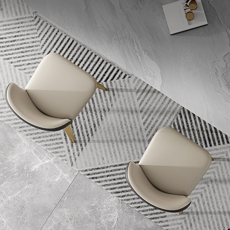 Silla de comedor de cocina estilo Glam, silla lateral sin brazos de comedor de metal