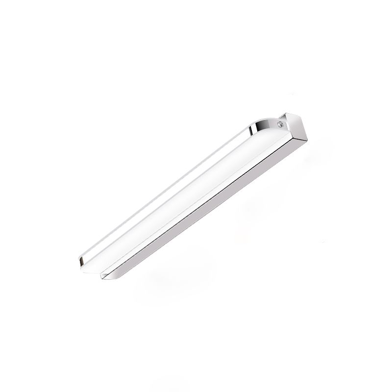 Contemporary White Single Bathroom Vanity Light LED Metal Bath Bar
