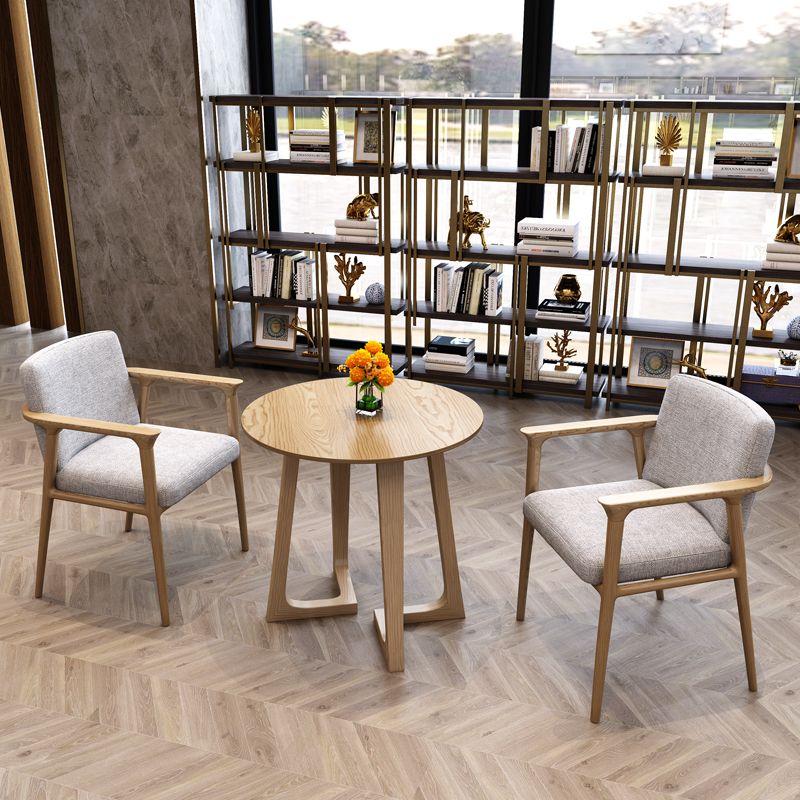 Modern Pine Solid Wood Dining Table Double Pedestal Dining Table for Dining Room
