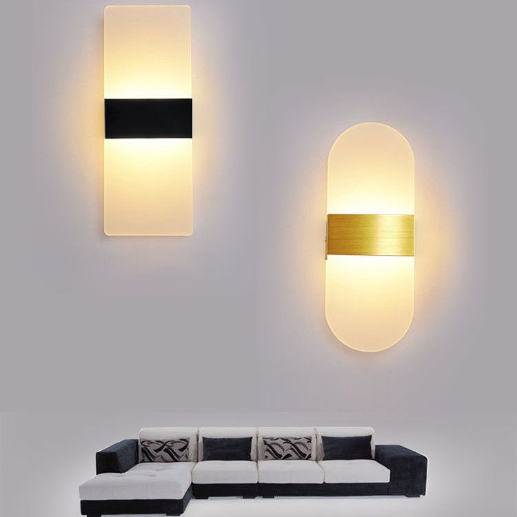 Contemporary Geometric Wall Mounted Lights Acrylic Flush Mount Wall Sconce for Bedside
