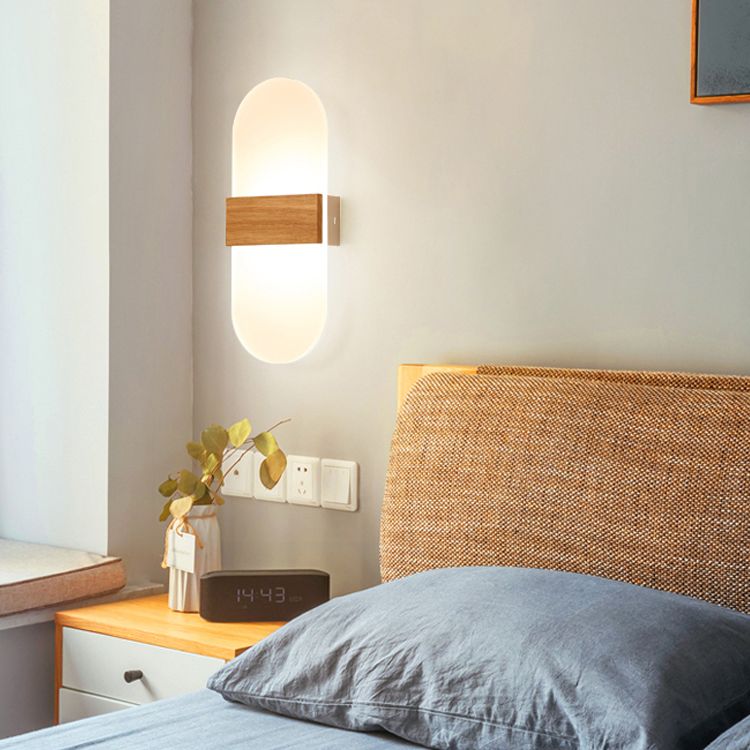Madera de 1 luces LED LIGHT MODERNA NORDIC SDIPCURA PARA EL DORMITORIO