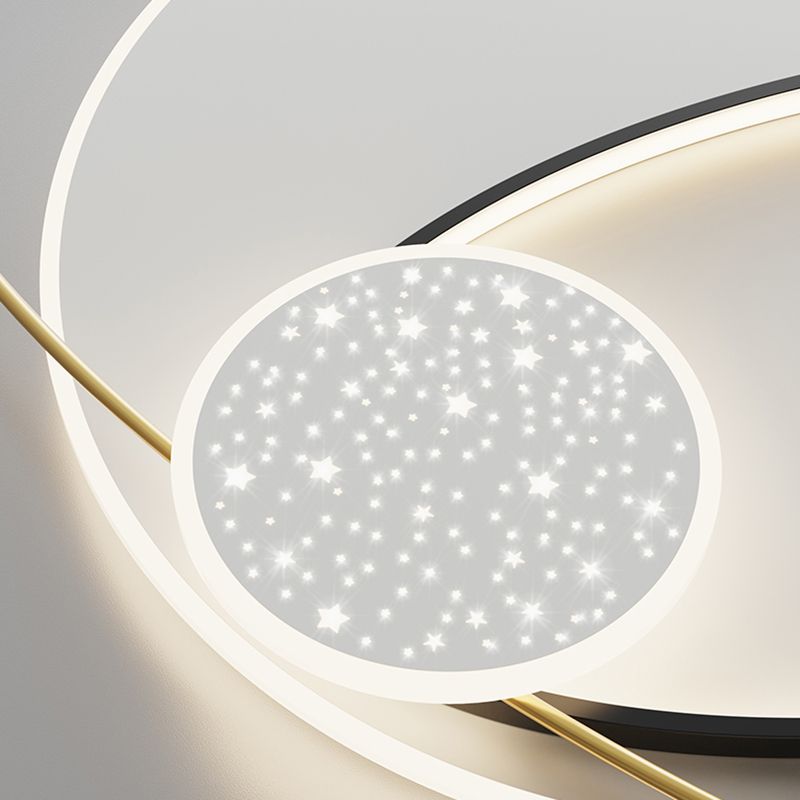 Geometry Shape Ceiling Light Fixtures Modern Style Metal 5 Light Ceiling Mounted Lights