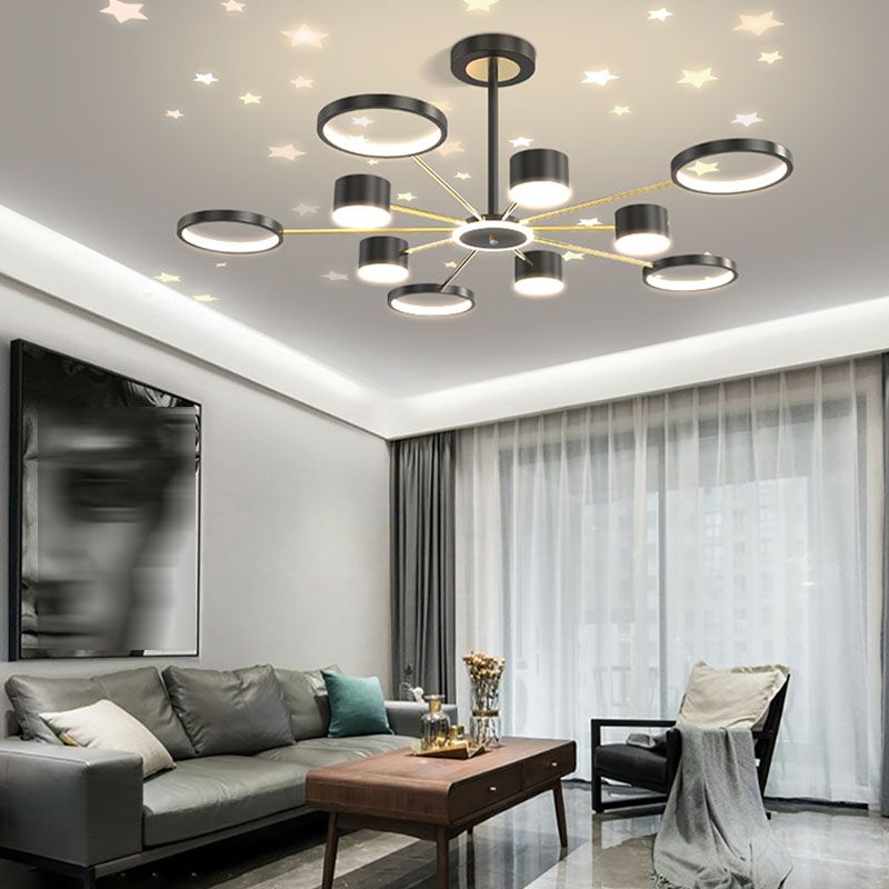 5/12 Köpfe Decke Anhänger Licht Einfachheit Kronleuchter Beleuchtung für Wohnzimmer