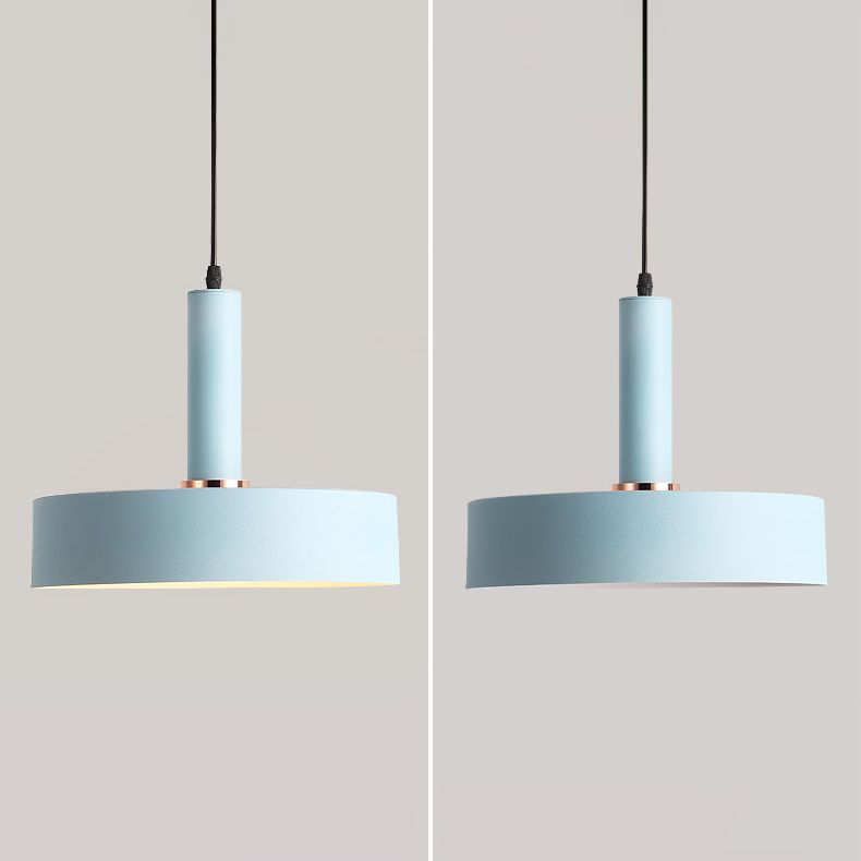 Pendant de style nordique Macaron Light Metal 1 lumière suspendue Lumière pour le chevet