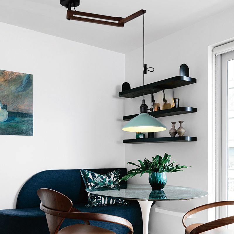 Modern Minimalist Hanging Light Wooden Pendant Lighting Fixture for Sitting Room
