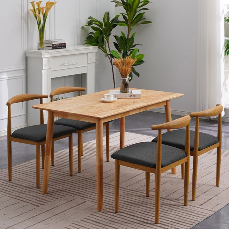 Contemporary Solid Wood Rectangular Dining Table for Dining Room