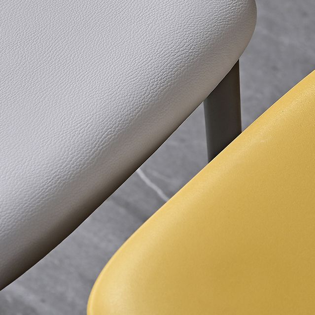 Modern Style Plastic Dining Chairs Open Back Dining Stackable Side Chairs for Kitchen