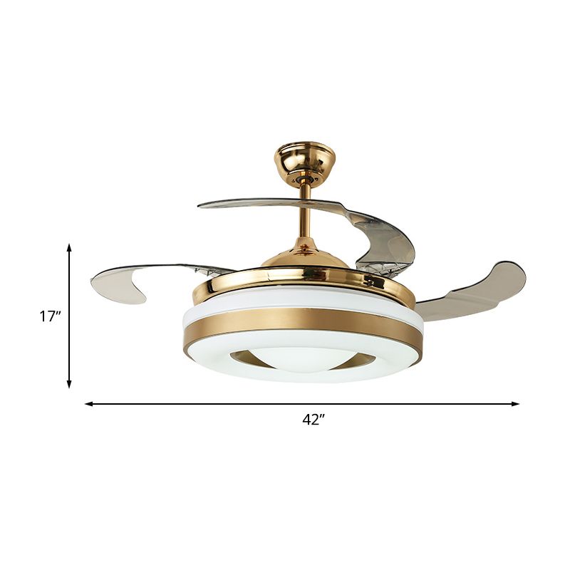 Metall Gold Hanging Lüfter Beleuchtungskreis LED 42 "W modern