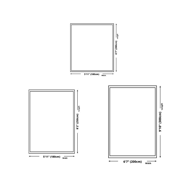 Beige Simple Carpet Polyester Graphic Area Carpet Washable Carpet for Home Decor