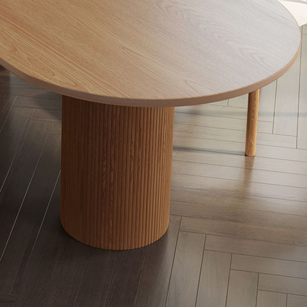 Modern Pine Wood Dining Table 3 Wooden Legs Table for Dining Room