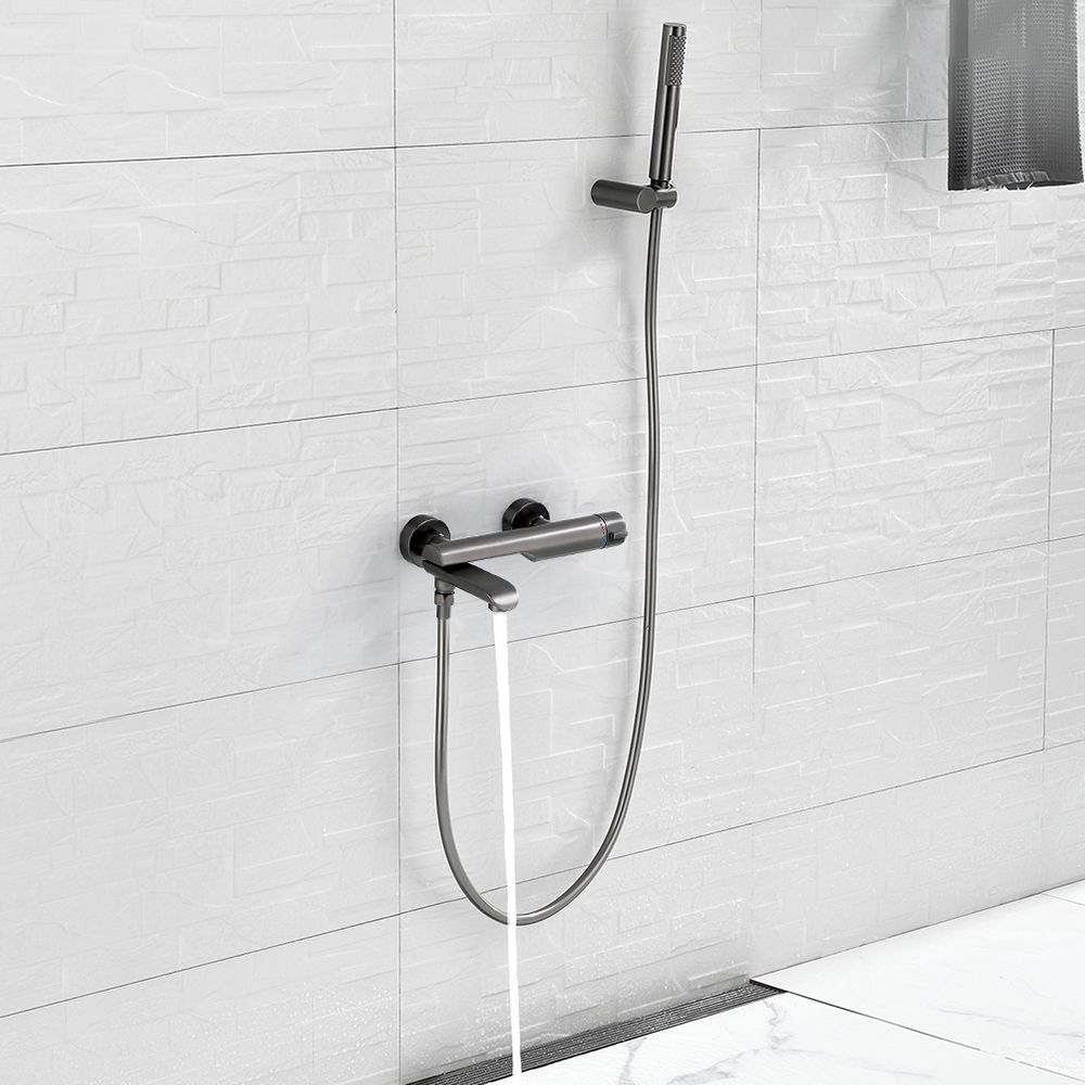 Contemporary Bathroom Faucet Wall Mounted Metal Tub Faucet Trim