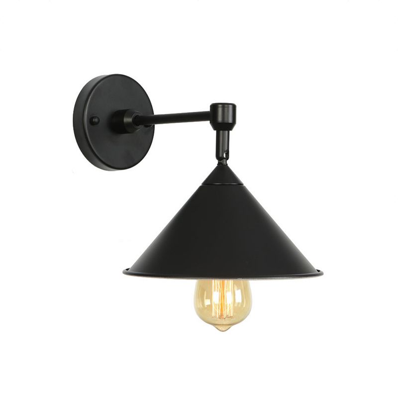 Modern Style Cone Shape Wall Sconce Metal Wall Light for Bedroom