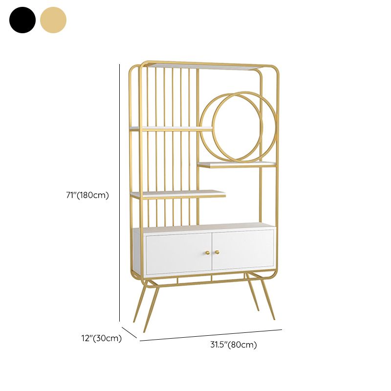 Open Back Standard Bookshelf Metal Bookcase with Shelves for Study Room