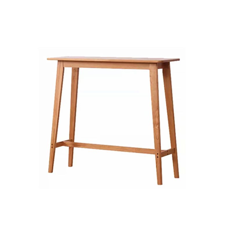 Modern Rectangle Solid Wood Bar Height Pub Table for Dining Room