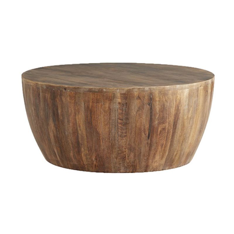 Solid Wood Distressed Coffee Table Scandinavian 14.96" H 1 Single Cocktail Table