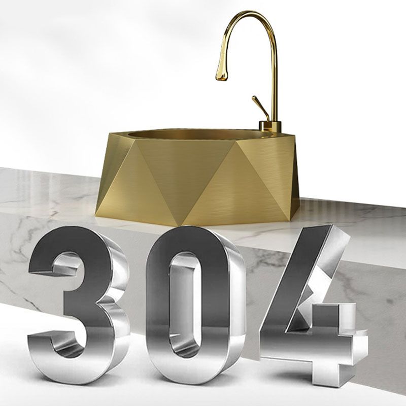 Modern Vessel Sink Metal Specialty with Pop-Up Drain Vessel Lavatory Sink