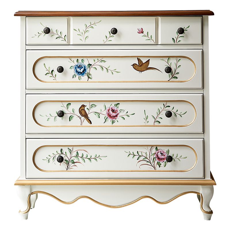 American Traditional Storage Chest Dresser Wooden Dresser with Drawers