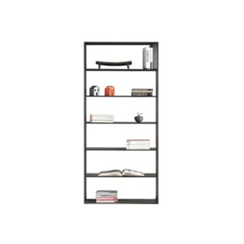 Metal Bookcase Minimalist Book Shelf with Rectangular Shelves