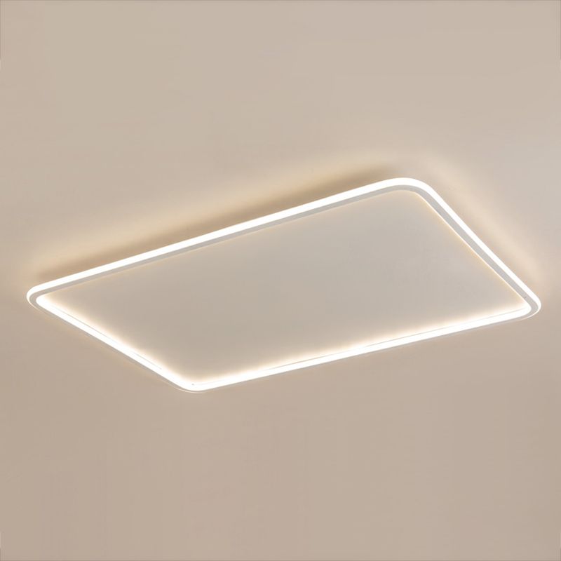 Metal Square Shade Flush Ceiling Light Modern Style 1 Light Flush Mount Fixture