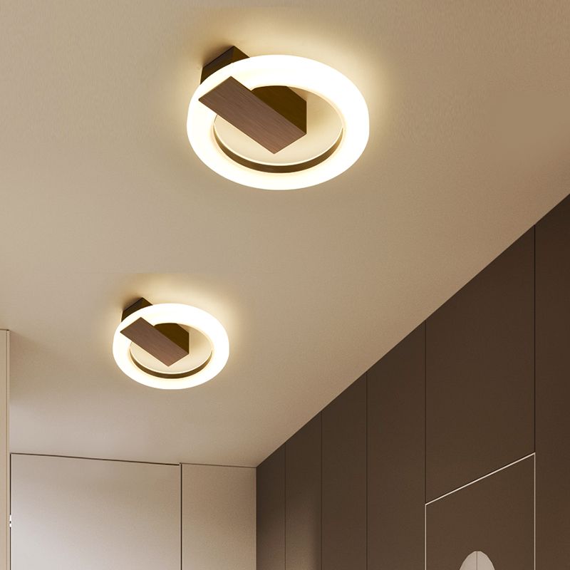 Modernism Circle LED Flush Mount Metal Ceiling Light Fixture for Hallway