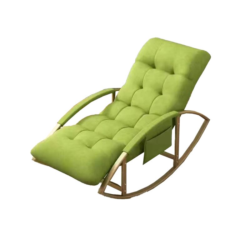 Single Sofa Rocking Indoor Single Sofa Rocking Chair Glam Style Rocking Chair with Cushion