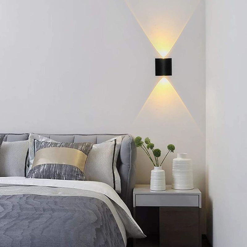 Multi Lights Wall Mount Light Modern Black LED Wall Light for Living Room