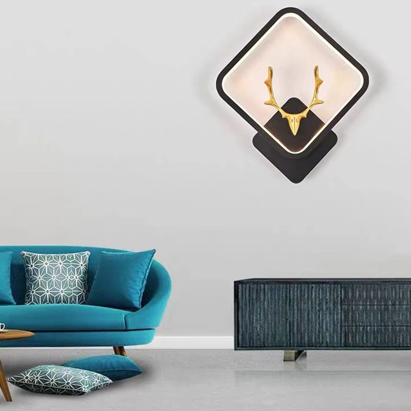 Contemporary Style Geometric Wall Mounted Lamps Metal 1 Light Wall Sconces