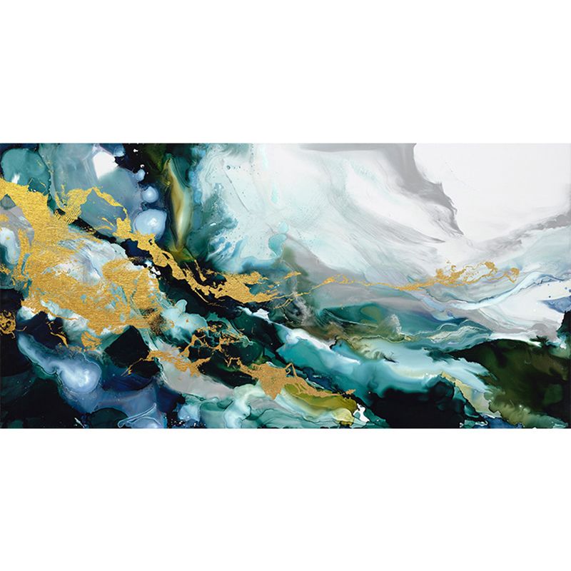 Full Size Wall Mural in Yellow and Green Non-Woven Material Wall Art for Home Decor, Made to Measure