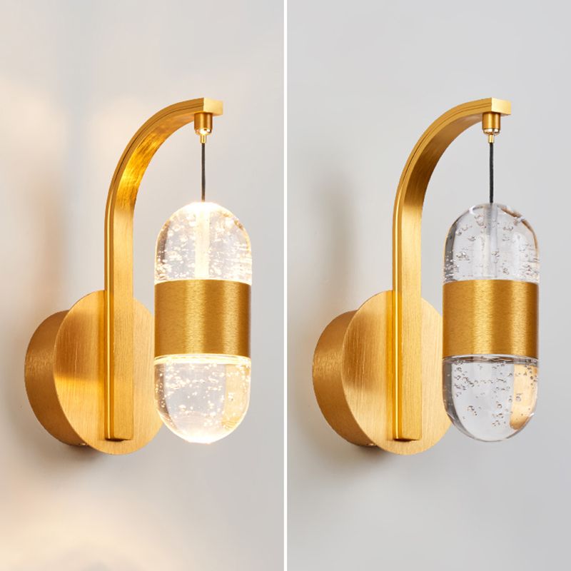 Éclairage de mur de style postmoderne à 1 lumière à 1 lumière pour chambre à coucher