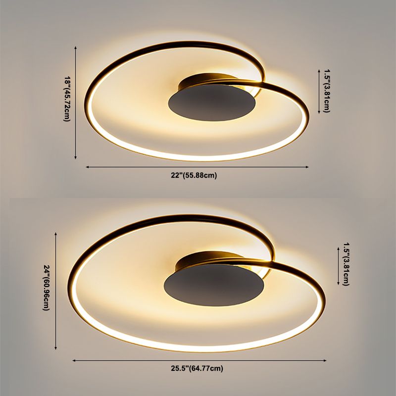 Creative Contemporary Flush Mount Lamp Acrylic Shade LED Lamp for Bedroom