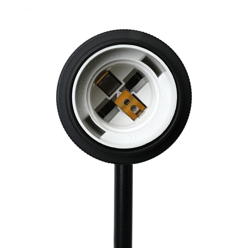 Finition noire / laiton 1 lampe à tête lampe industrielle en métal mini éclairage d'applications avec une ampoule nue pour la chambre