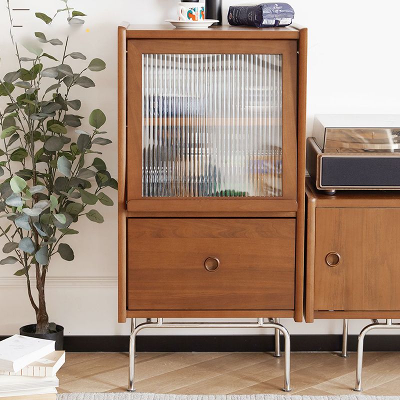 Minimal Rectangle Living Room Storage Chest Mid-Century Modern Wooden Accent Chest