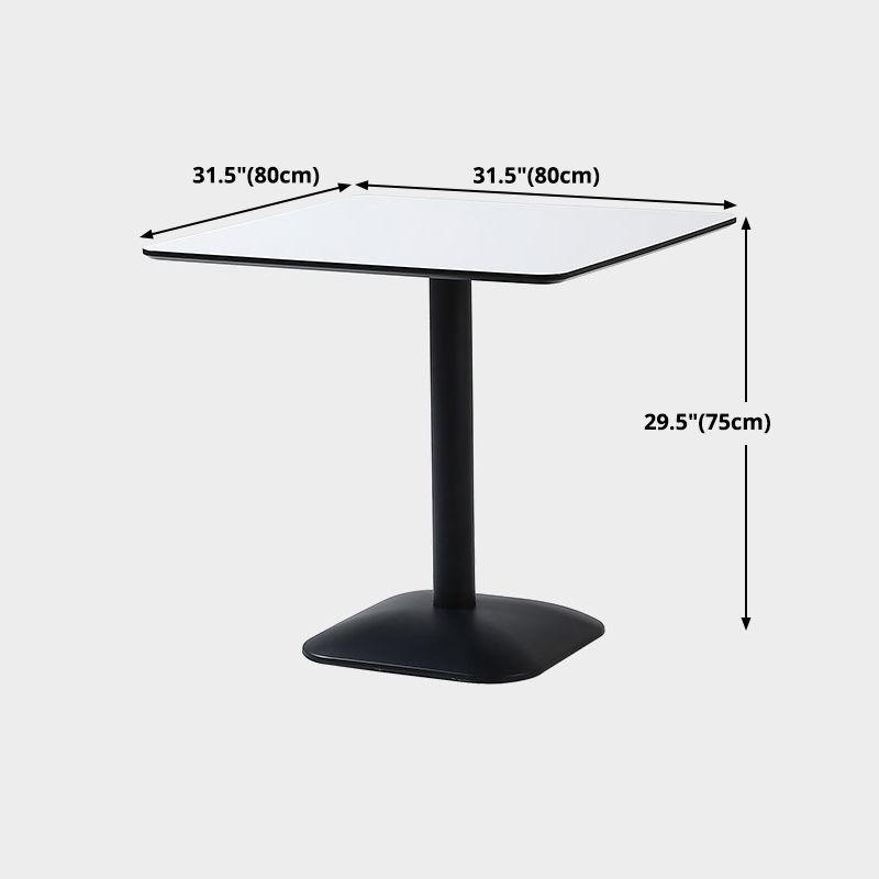Metal Industrial Dining Table Manufactured Wood Top Table with Pedestal Base