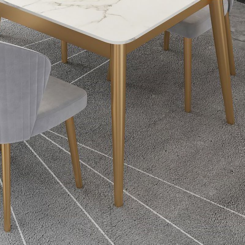 Traditional Luxury Dining Table Rectangle Sintered Stone Table for Home