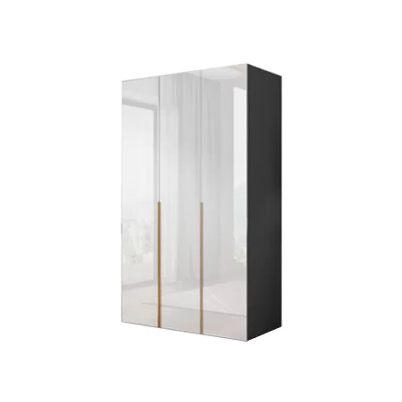 Engineered Wood Armoire Modern White Wardrobe Closet with Garment Rod