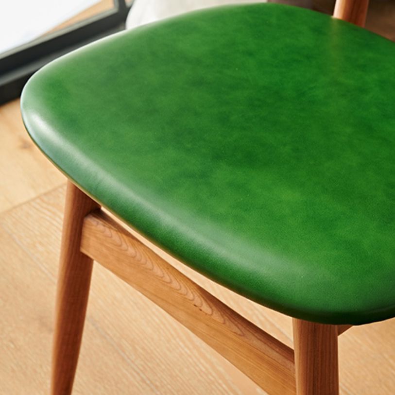 Contemporary Indoor Wood Open Back Upholstered Side Dining Chair