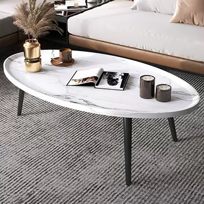 Modern Style Round/oval Wooden Table Metal 3/4 Legs Base Coffee Table