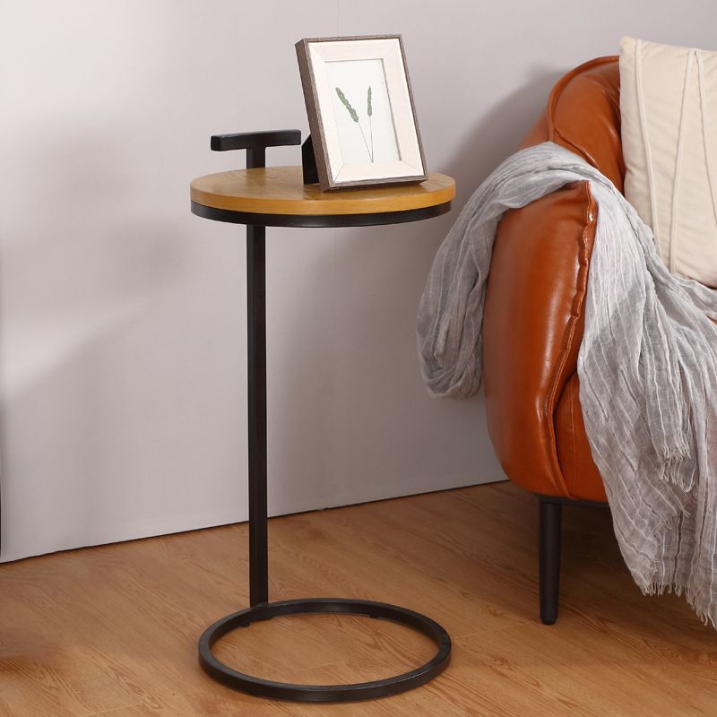 Frame Shaped Base Cocktail Table Multi-color Selection of Wood Material Round Coffee Table