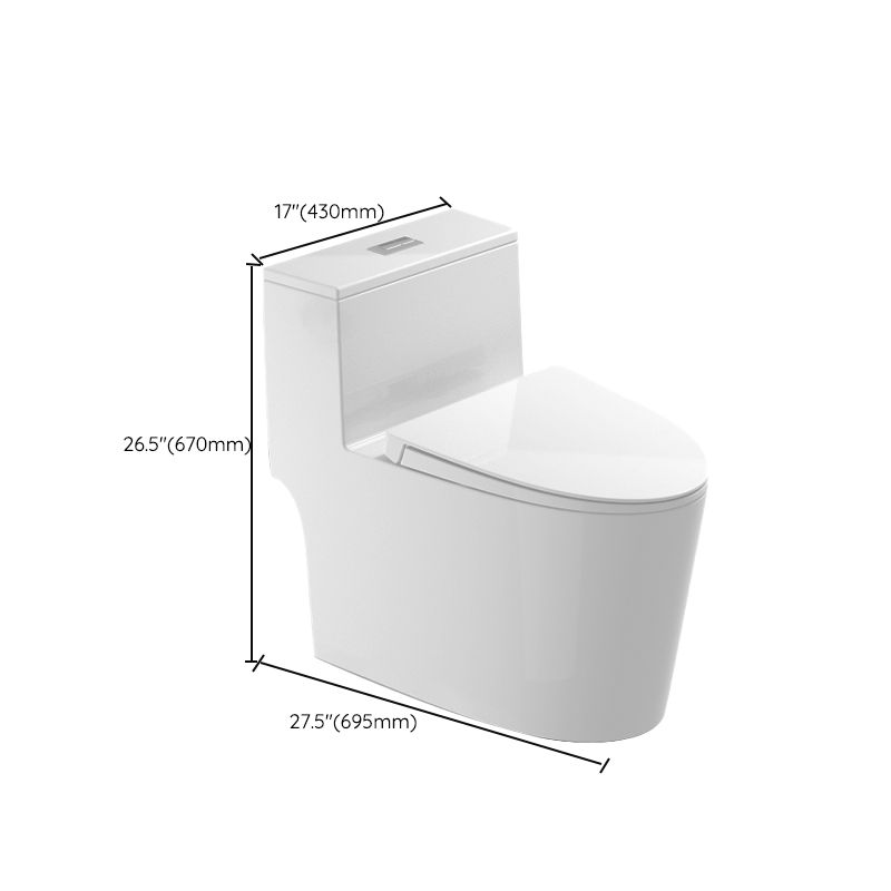 Modern Ceramic Flush Toilet Floor Mounted Urine Toilet with Slow Close Seat for Washroom