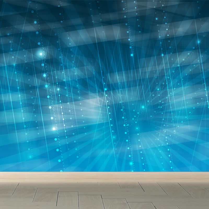 Illustration Style Abstract Mural Decal for Girls Bedroom, Dark Color, Custom Printed