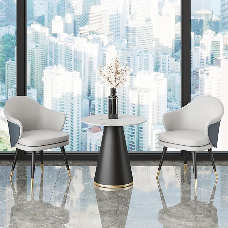 Nordic Style Metal Dining Room Chair Arm Upholstered Side Chair for Restaurant Use