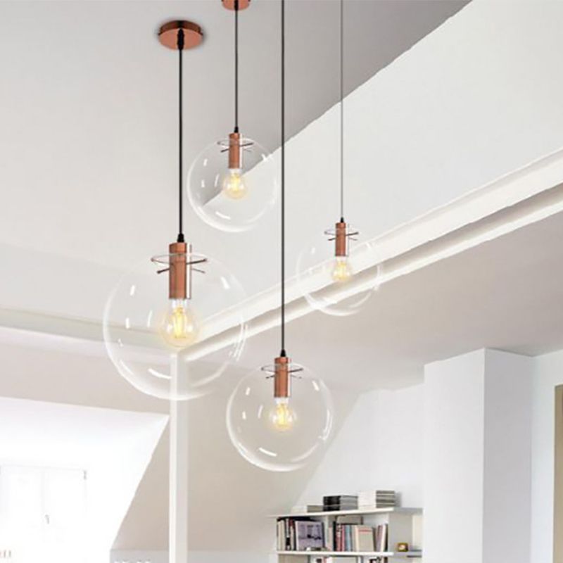 Einfachheit Glas Anhänger Beleuchtung moderne 1 Kopfhängelampe für Esszimmer