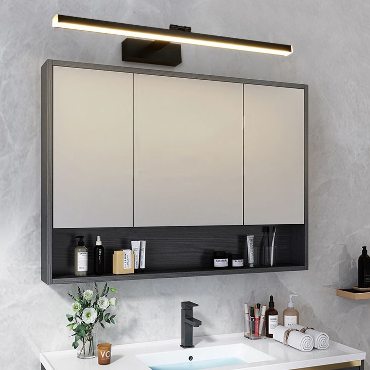 Luce da parete dritta in metallo Stile semplicità Stile a led Wall Sconce Illuminazione in nero