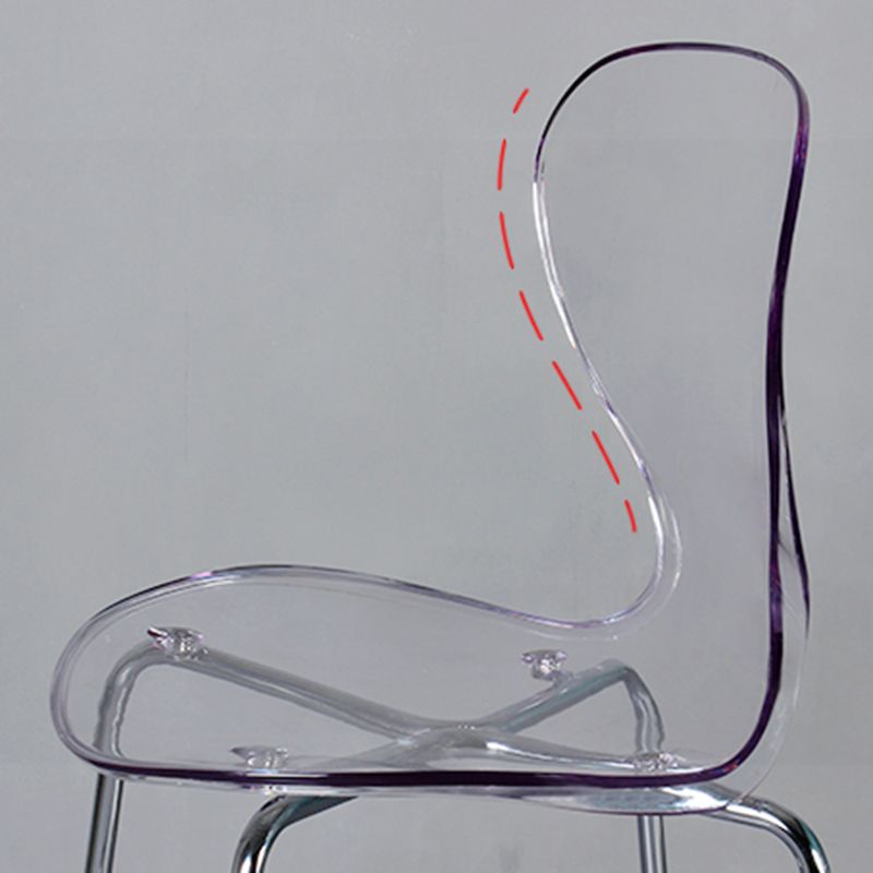 28-inch Height Barstool Modern Indoor Transparent Plastic Bar Stool
